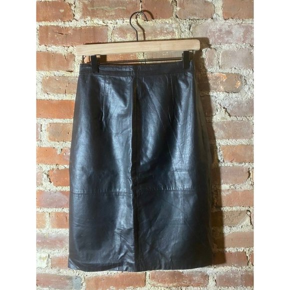 Vintage Leather Pencil Skirt West Bay 6 - Picture 2 of 11